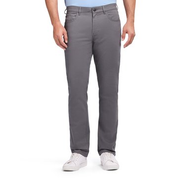 Izod Men's Five Pocket Sateen Flat Front Pants