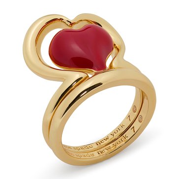 Kate Spade New York Heart Stacking Ring Set
