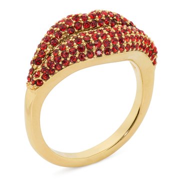 Kate Spade New York Kiss Pave Lips Statement Ring