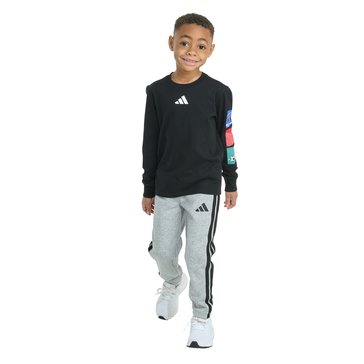 Adidas Toddler Boys' Graphic Sleeve Tee Jogger Set