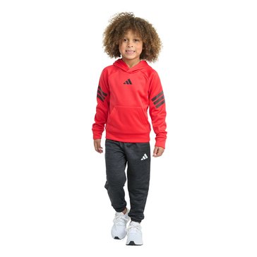 Adidas Toddler Boys' Poly Fleece Pullover Jogger Set