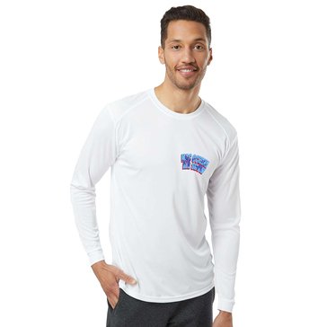 Navy Pride by Coastal Edge Greetings From Post Card Performance Long Sleeve Tee