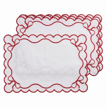 Homewear Linens Holiday Bow Embroidered Placemat, 4-Pack
