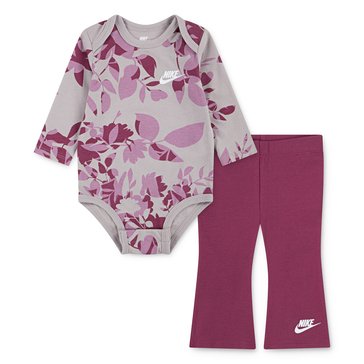 Nike Infant Girls' All Over Print Bodysuit Flare Legging Set