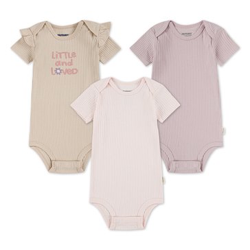 Huggies Newborn Girls' Organic Bodysuits, 3-Pack
