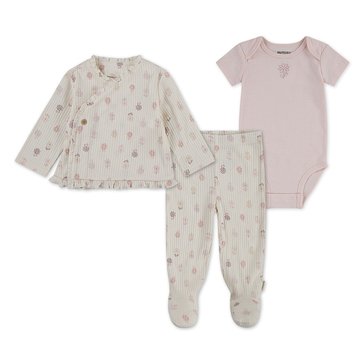 Huggies Newborn Girls' Organic Bodysuit Pant Set, 3-Pack