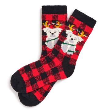 Legale Women's Feather Top Dog Lodge Sock