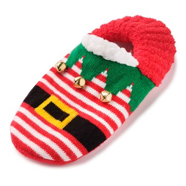 Legale Women's Elf Jingle Bell Sherpa Lined Slipper
