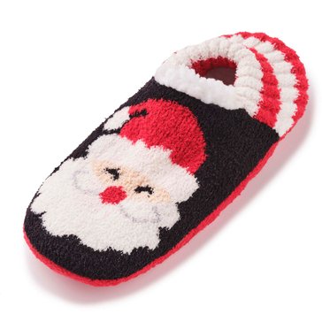 Legale Women's Santa Sherpa Lined Slipper