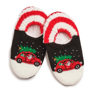 Legale Women's Santas Driving Sherpa Lined Slipper