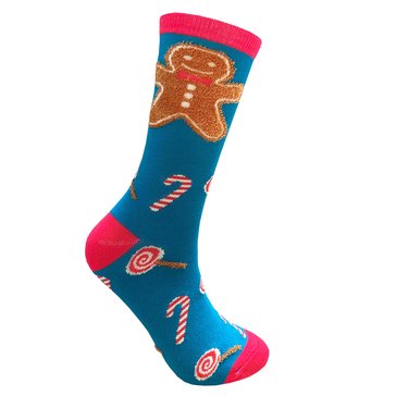 Legale Women's Boucle Gingerbread Crew Socks