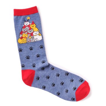 Legale Women's Cat Tree Crew Socks