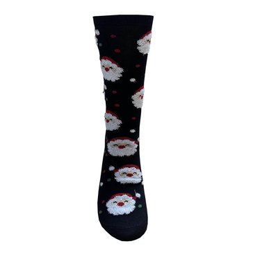 Legale Women's Boucle All Over Santa Crew Socks