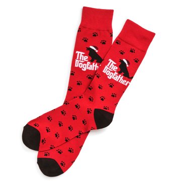 Legale Men's The Dogfather Holiday Crew Socks