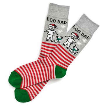 Legale Men's Dog Dad Holiday Crew Socks