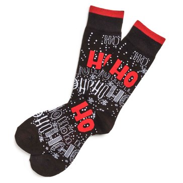 Legale Men's Ho Ho Ho Holiday Crew Socks