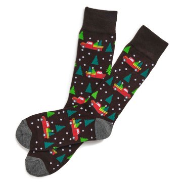 Legale Men's Tree Holiday Crew Socks
