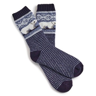 Legale Men's Polar Bear Cabin Slipper Socks