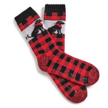Legale Men's Buffalo Check Cabin Slipper Socks
