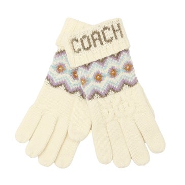 Coach Coach Fair Isle Knit Glove