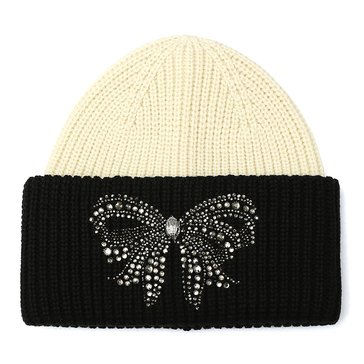 Kurt Geiger Belgravia Bow Colorblock Beanie