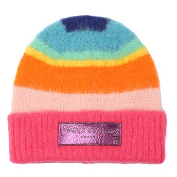 Kurt Geiger Fuzzy Striped Beanie