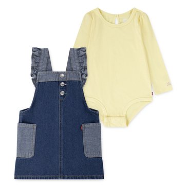 Levi's Infant Girls' Ruffle Strap Skirtall Set