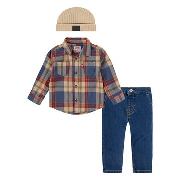 Levi's Newborn Boys' Flannel and Pants Set, 2-Piece