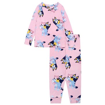 Bluey Toddler Girls' Long Sleeve Tight Fit Pajama Set, 2-Piece