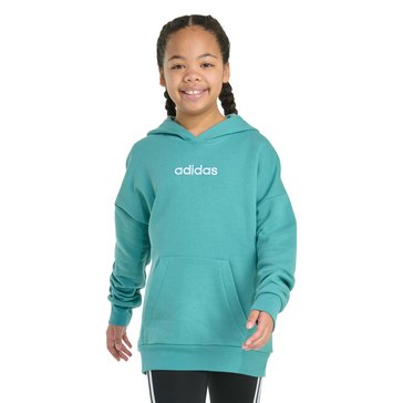 Adidas Big Girls' Linear Logo Fleece Hoodie