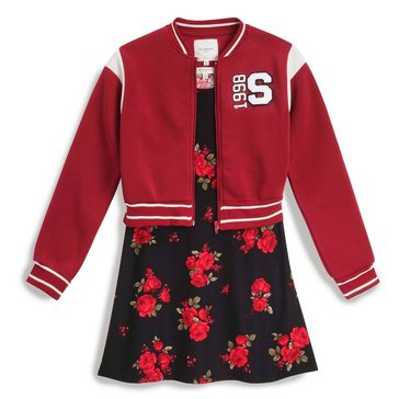No Comment Big Girls' Superior League Cropped Bomber and Dress Set