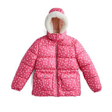 Pink Platinum Big Girls' Printed Dot Coat