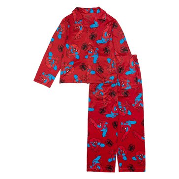 Spider-Man Classic Big Boys' Web 2-Piece Jersey Pajama Set