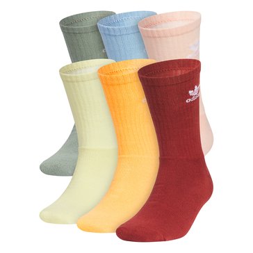 Adidas Men's Originals Trefoil Crew Socks, 6-Pack