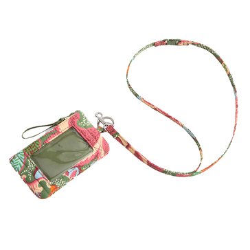 Vera Bradley Zip ID Pouch with Breakaway Lanyard