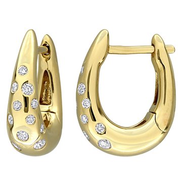 Sofia B. 1/4 cttw Stardust Diamond Hoop Earrings