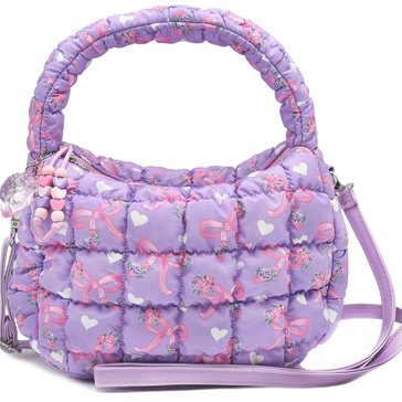 OMG Accessories Girls' Scrunch Bow Crossbody Bag