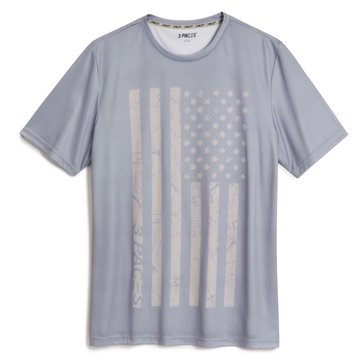 3 Paces Men's Short Sleeve Flag Graphic T-Shirt