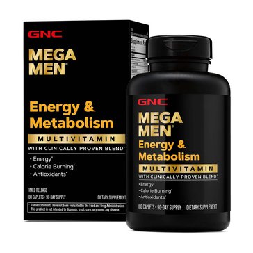GNC Mega Men Energy Plus Metabolism Multivitamin Caplets