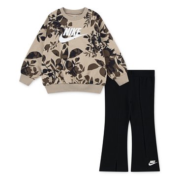 Nike Toddler Girls' Floral Camo Crew Legging Set