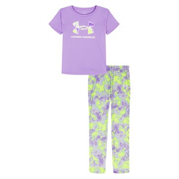 Under Armour Toddler Girls' Printed Short Sleeve Legging Set