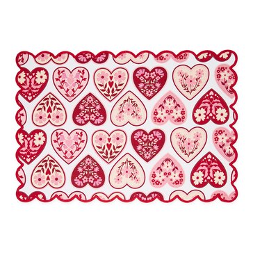 Design Imports Reversible Heritage Hearts Placemats
