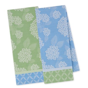 Design Imports Hydrangea Garden Jacquard Dishtowels