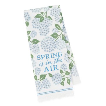 Design Imports Hydrangea Spring Air Embellished Dishtowel