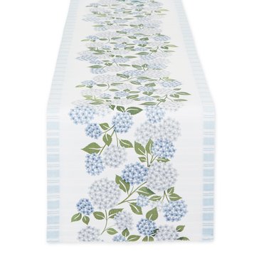 Design Imports Hydrangea Garden Reversible Table Runner