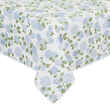 Design Imports Hydrangea Garden Square Floral Tablecloth