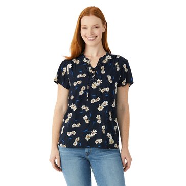 Tommy Hilfiger Women's Daisy Lace Up Ruffle Blouse