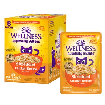 Wellness Appetizing Entrees Sherdded Chicken Wet Cat Food