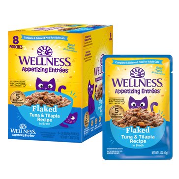 Wellness Appetizing Entrees Flaked Tuna And Tilapia Wet Cat Food