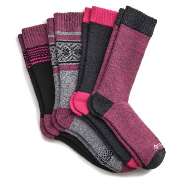 Columbia Women's Moisture Control Snowscape Crew Socks, 4-Pack